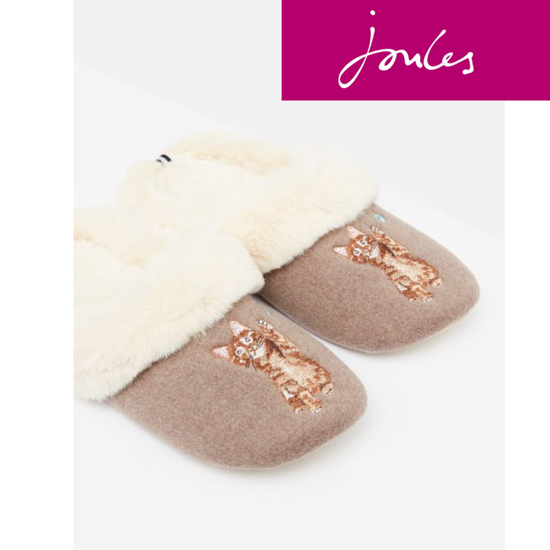 Joules Slippet Luxe Slip On Character Slippers - Cat -2